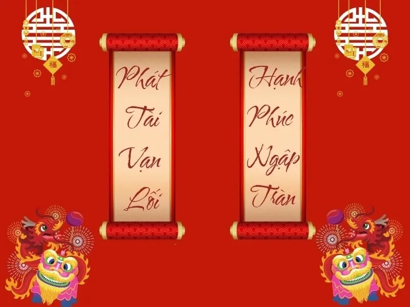 Tổng hợp các mẫu câu đối tết 4 chữ ý nghĩa dành tặng người thân