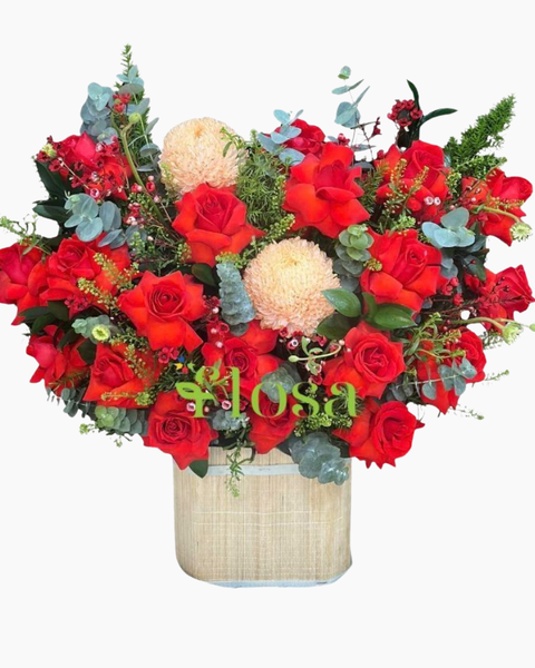 Hộp Hoa Tươi: Hoa Hộp Khúc Tình Ca Đỏ-HH76