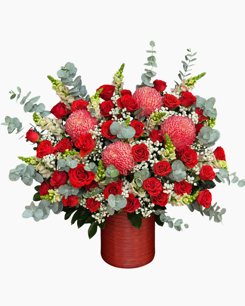 Hộp Hoa Tươi: Hộp Hoa Đỏ Quyến Rũ - HH188