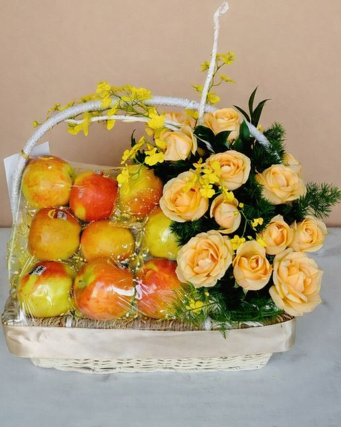Giỏ Trái Cây: Giỏ Trái Cây Táo Vàng - GTC33