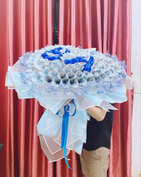 Hoa Tiền: Bó Hoa Tiền 20k Khắc Chữ Ba - BT15