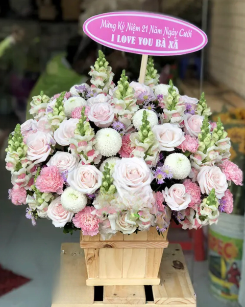 Hộp Hoa Tươi: Mộng Mơ - HCH25 - Hoa tặng mẹ
