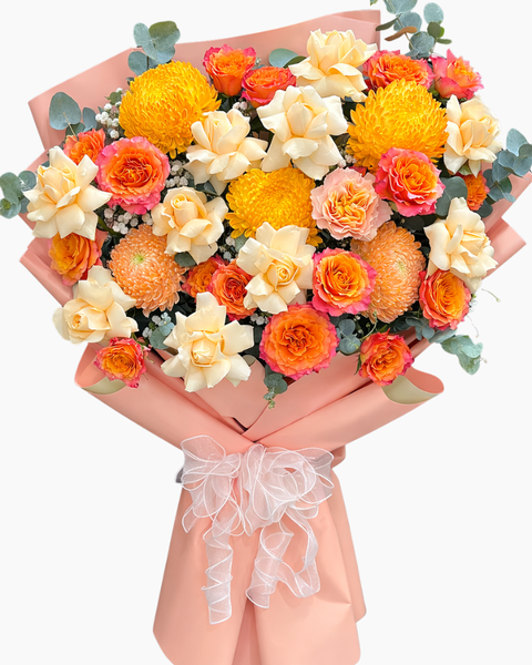 Hoa Bó Dài: Bó Hoa Ánh Cam  - HBD351