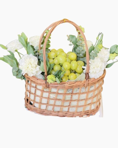 Giỏ Trái Cây: Giỏ Nho Mix Trái Cây Tặng Bạn Gái - GTC119 - Điện Hoa