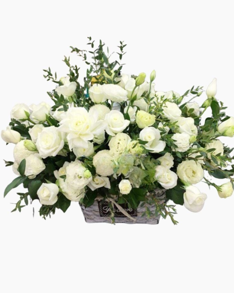 Giỏ Hoa Viếng: Khóc Thương - GHV04 - Vòng hoa đám tang