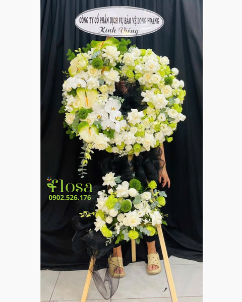 Hoa Chia Buồn: Vòng Xanh Chia Ly- HTL176