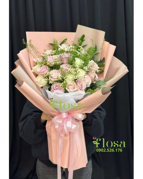 Hoa Bó Dài: Bó Hoa Tình Yêu Thuần Khiết-HBD317