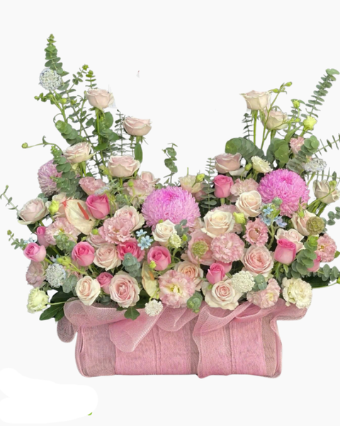 Hộp Hoa Tươi: Thuyền Hoa Hồng - HCH122