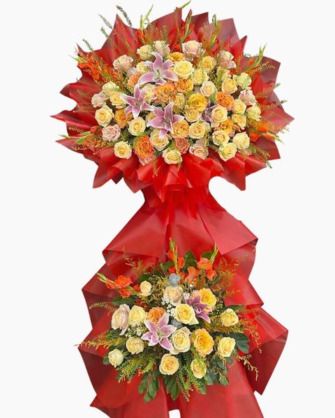 Hoa Chúc Mừng: Kệ Hoa Đỏ Phát - HCM117