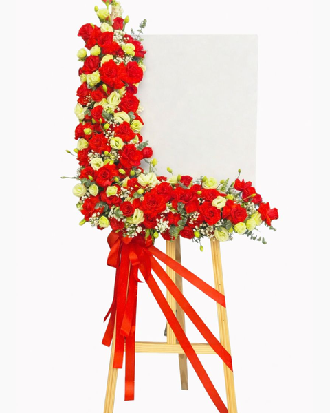Hoa Chúc Mừng: Kệ Hoa Đỏ Mận - HCM88