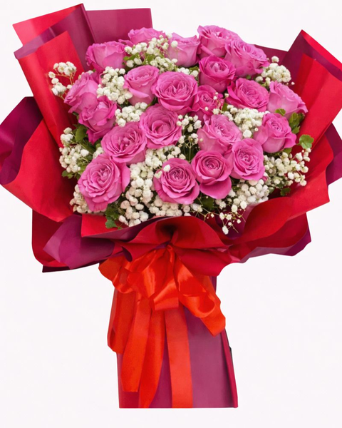 Hoa Bó Dài: Bó Hoa Sắc Son  - HBD315
