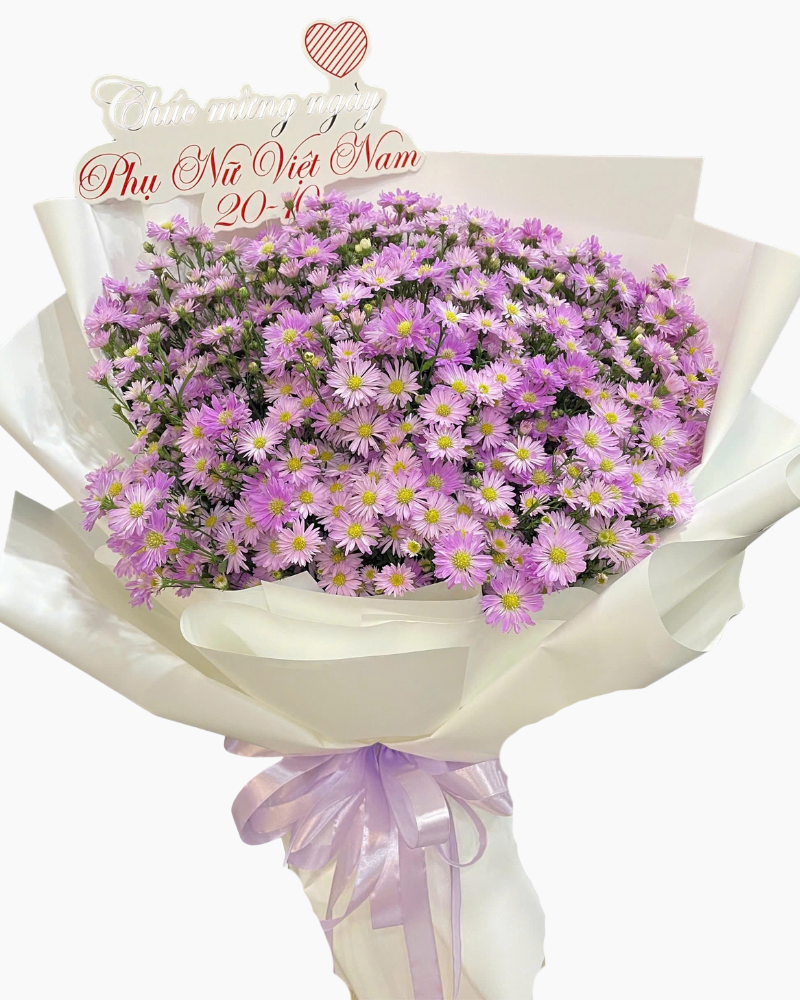  Bó Hoa Tím Hồng - HBD334 