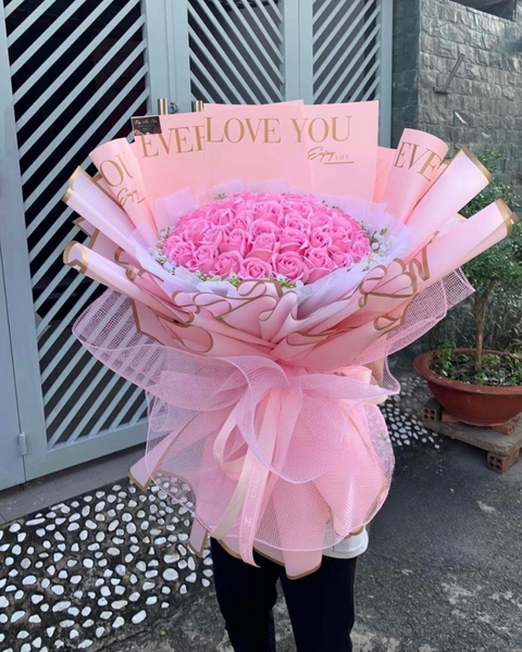 Hoa Sáp: Bó Hoa Sáp Pink Girl - HST19 - Hoa 20/10