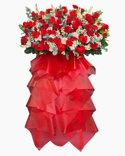 Hoa Chúc Mừng: Kệ Hoa Khúc Ca Đỏ Thắm - HCM144