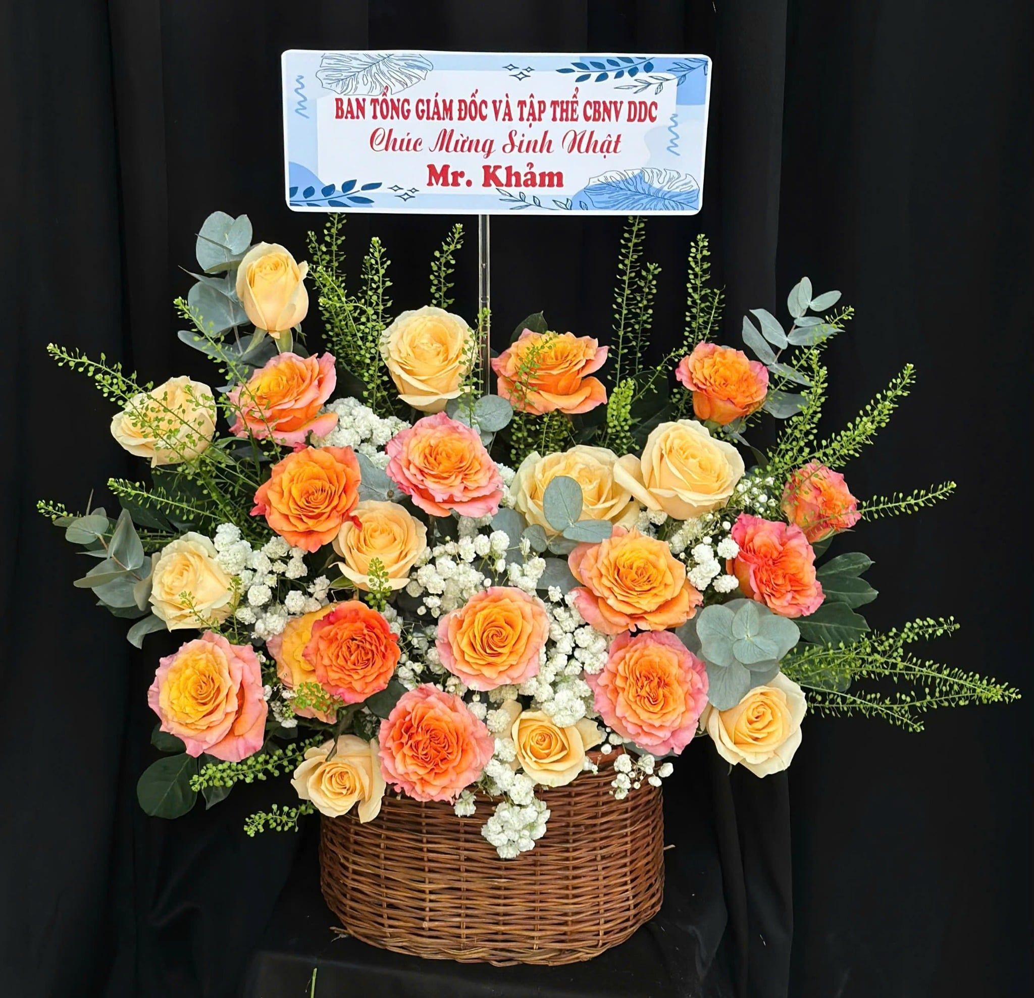  Giỏ Hoa Ánh Dương Rực Rỡ - HG100 