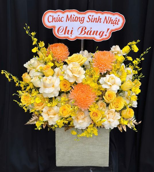Hộp Hoa Tươi: Hộp Hoa Vượng Phát - HH180