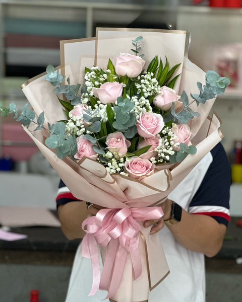 Hoa Bó Dài: Bó Hoa Hồng Pastel Cồ​​​​​​​ - HBD109 - Hoa 8/3