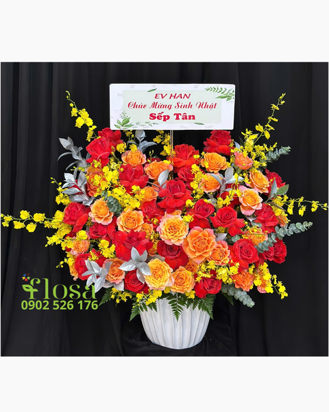 Hộp Hoa Tươi: Hộp Hoa Hoàng Kim- HH108