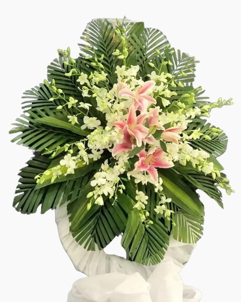 Vòng Hoa Tang Lễ: Vòng Hoa Chia Buồn Giá Rẻ - HTL128 - Vòng Hoa Đám Tang