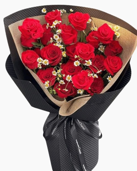 Hoa Bó Dài: Bó hoa hồng đỏ - Red Amour - HBD274