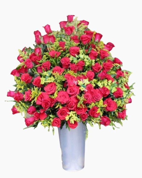 Hoa Cắm Bình: Bình Hoa Hồng Đỏ - HCB42 - Hoa chưng Tết