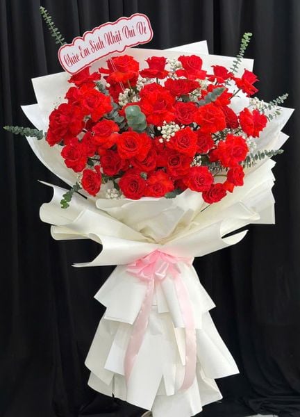Hoa Bó Dài: Bó Hoa Đỏ Nồng - HBD364