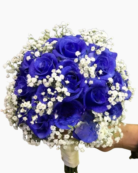 Hoa Cưới: Bó Hoa Cưới Blue Rose - HC02