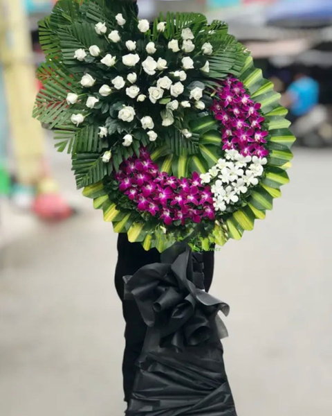 Hoa Chia Buồn: Vòng Hoa Chia Buồn - HTL138 - Hoa Tang Lễ