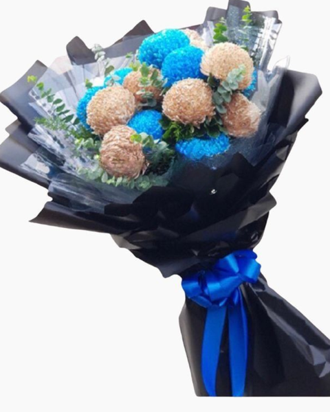 Hoa Bó Dài: Bó Cúc Mẫu Đơn Mix Màu - HBD213 - Hoa 8/3