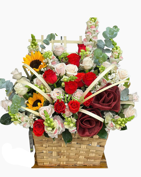 Giỏ Hoa Khai Trương: Giỏ Hoa Sắc Màu - HG86