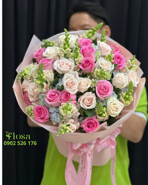 Hoa Bó Tròn: Bó Hồng Xinh Yêu - HBT98