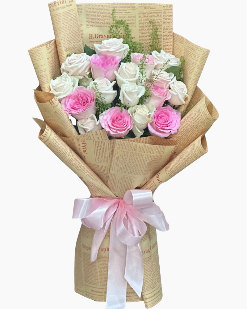 Bó Hoa Hồng Trắng Yêu Thương - HBD354