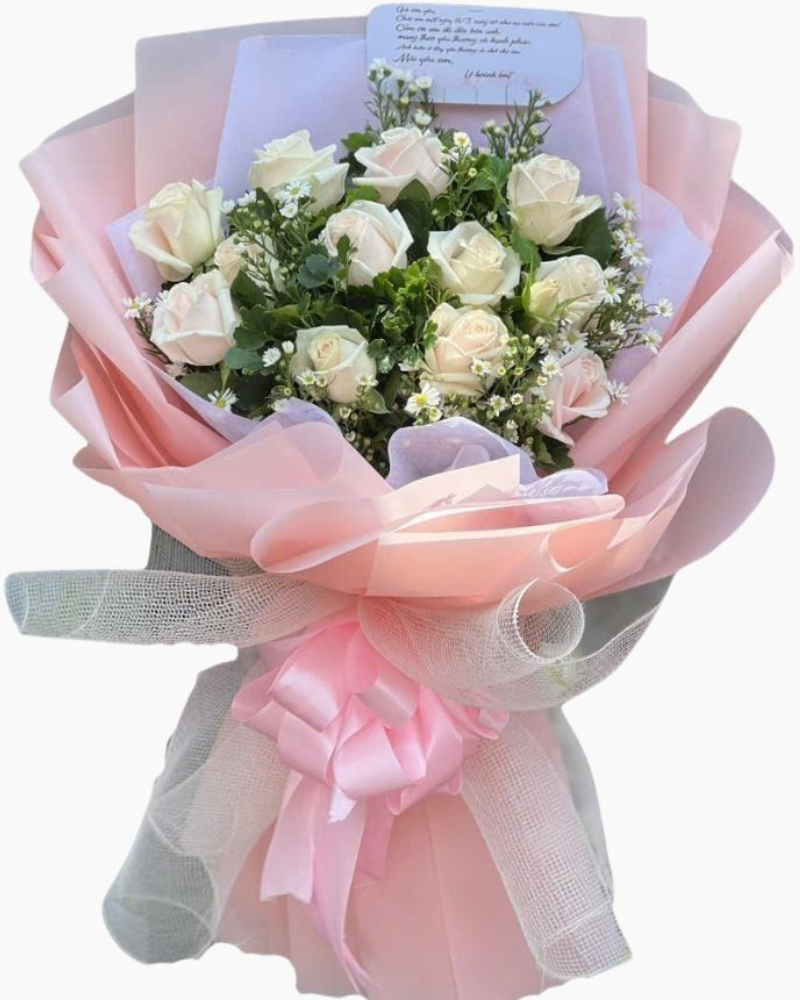 Bó Hoa Pastel Gentle Pink - HBD270