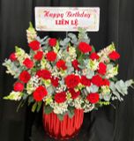  Hộp Hoa Đỏ Sang - HH186 