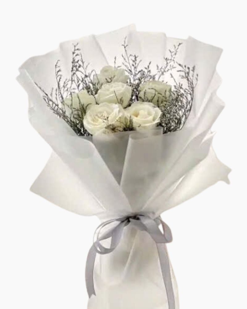 Bó Hoa Hồng Trắng Tinh Yêu Tinh Khiết - HBD21