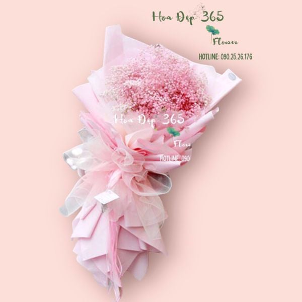 Bó hoa hồng baby với kích thước lớn sẽ làm cho người yêu bạn bất ngờ đến tròn xoe mắt và vui vẻ cả một ngày đấy