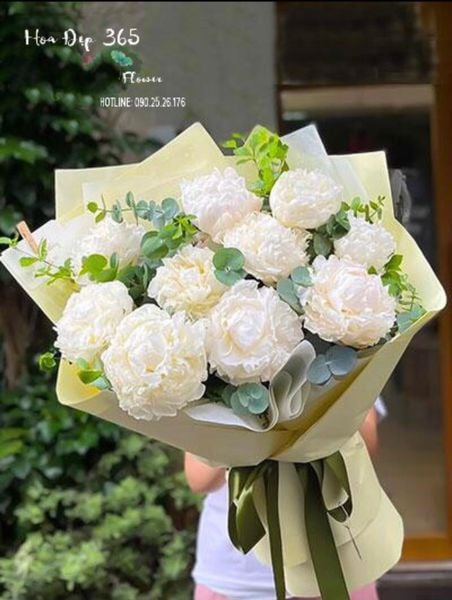 Bó Mẫu Đơn Trắng
