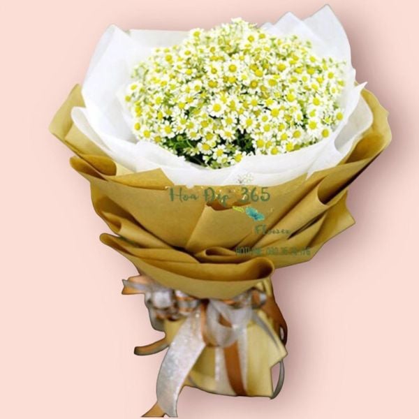 Bó hoa cúc tana First Date - HBT35 là gợi ý lý tưởng loài hoa màu vàng tặng 20/10 cho crush, người yêu