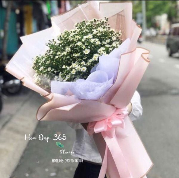 Bó Hoa Thạch Thảo Trắng