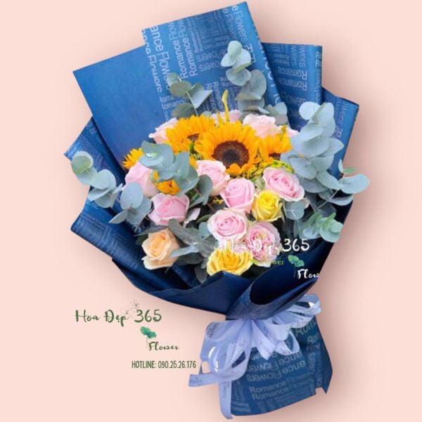 Bó hoa tươi lạc quan với một chiếc thiệp lời chúc 20/11 sẽ là một món quà tinh thần không bao giờ lỗi thời