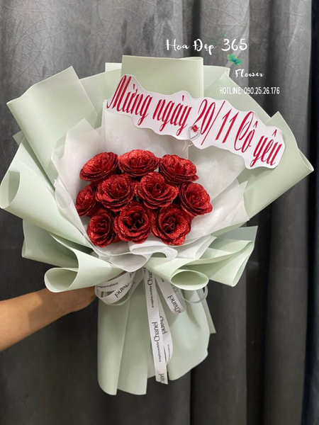 Bó Hoa 20/10 Độc Lạ, Trend 2026 Tại Shop Hoa Uy Tín TP.HCM - Flosa