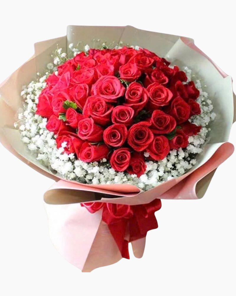 Bó Hoa Hồng Đỏ 50 Bông - HBT86